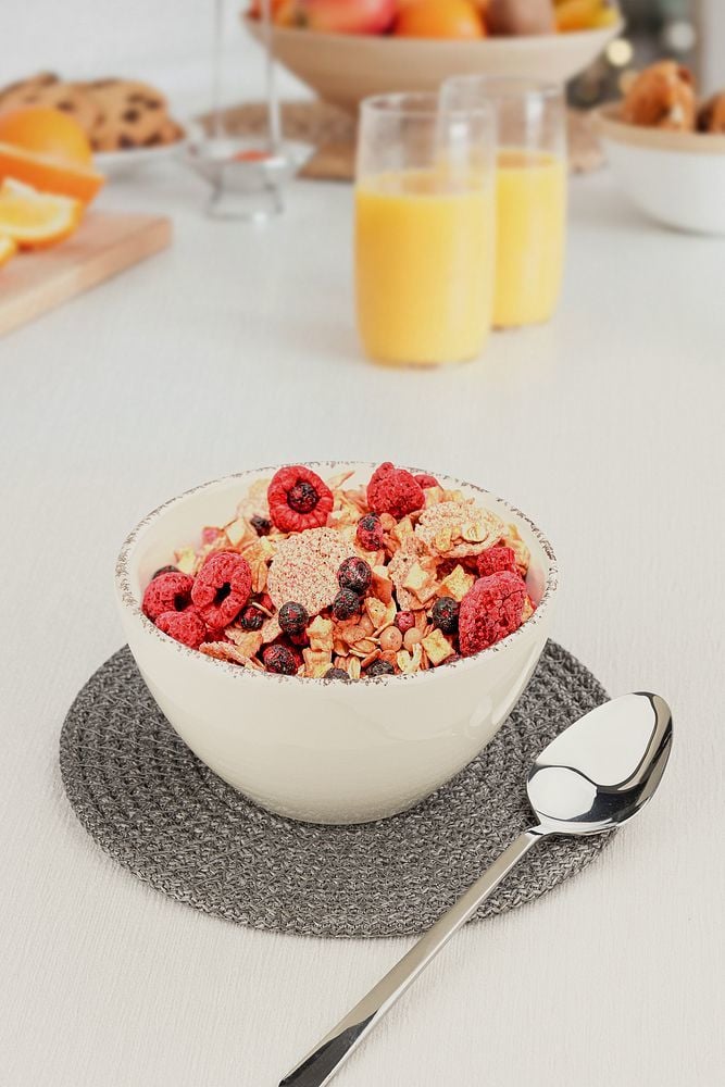 Antiquing Krem Bowl kase müsli ve Granola kasesi (14x8cm)