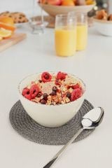 Antiquing Krem Bowl kase müsli ve Granola kasesi (14x8cm)