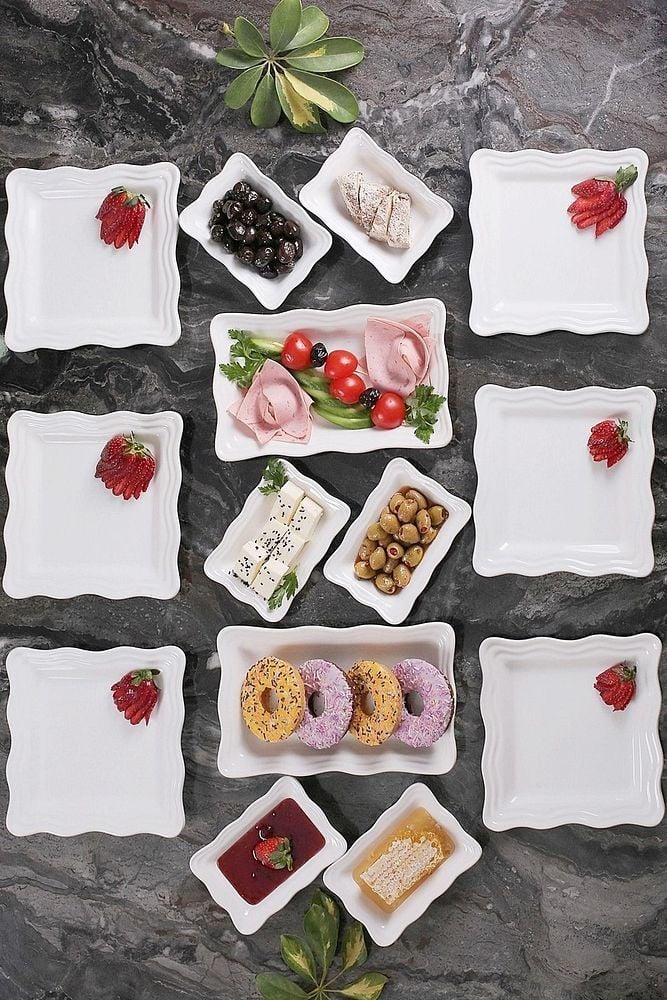 14 Parça 6 Kişilik Seranat Kahvaltı Takımı