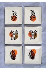 LeafArt Kahvaltı Takımı 14 Parça 6 Kişilik  El Dekoru