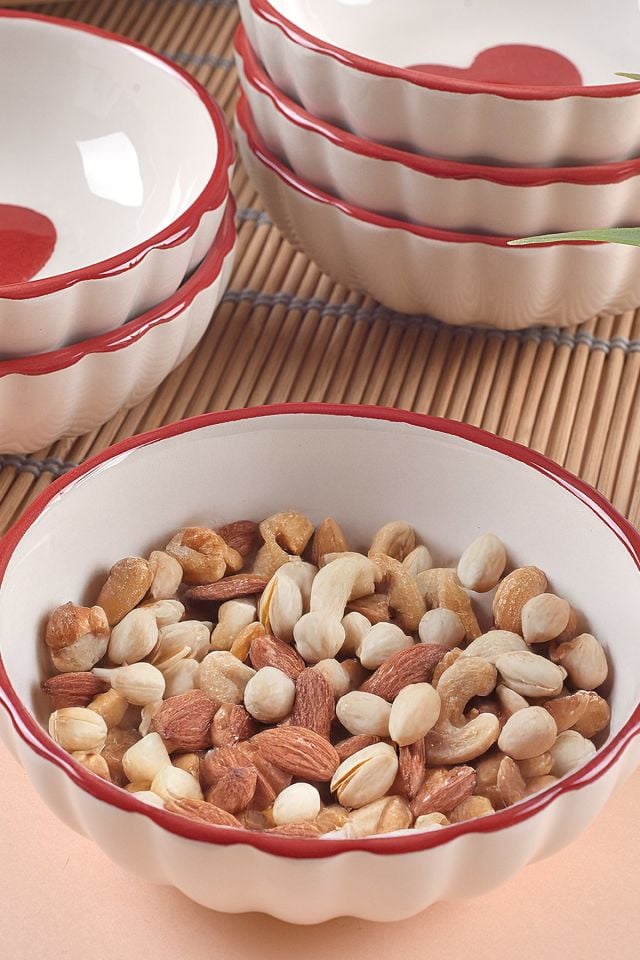 6 Adet Love Serisi Çerezlik & Kahvaltılık Kase 11cm Kalp Desen
